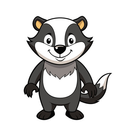 Majestic Honey Badger in its Natural Settingのイラスト素材