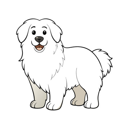 Unique Maremma Sheepdog Vector for Creativesのイラスト素材