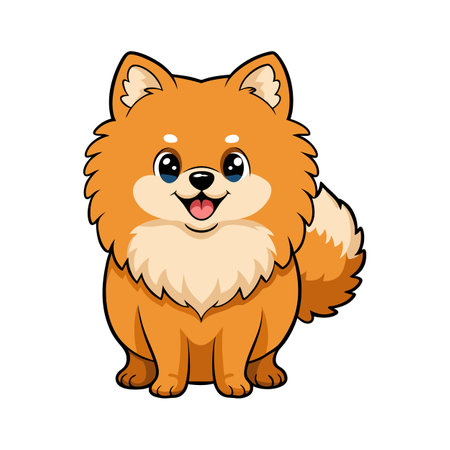 Charming Pomeranian Illustration for Dog Loversのイラスト素材