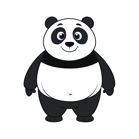 Majestic Giant Panda in Natural Habitatのイラスト素材