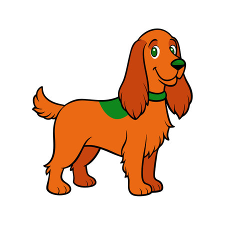 Elegant Irish Setter in its Natural Habitatのイラスト素材