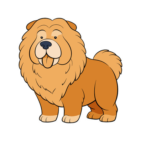 Creative Tibetan Mastiff Vector for Unique Pet Artのイラスト素材