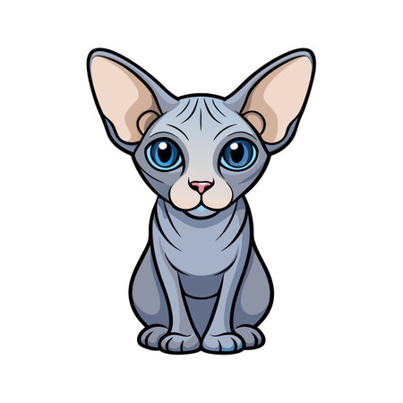 Charming Sphynx Cat Illustration for Cat Loversのイラスト素材