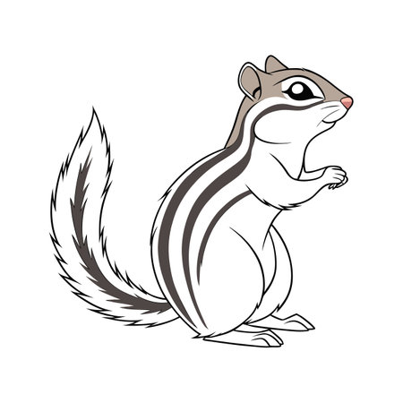 Adorable Chipmunk Graphicのイラスト素材