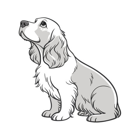 Charming Cocker Spaniel Designのイラスト素材