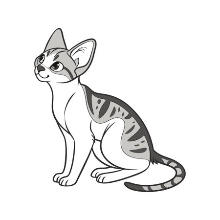 Charming Harrier with Manx Cat on White Backgroundのイラスト素材