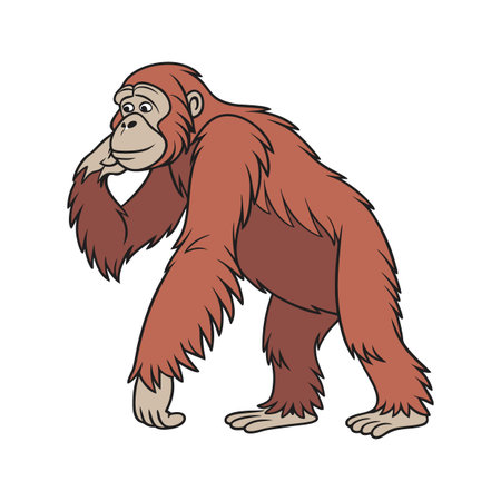 Charming Tapanuli Orangutanのイラスト素材