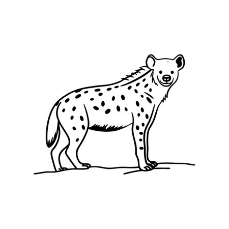Majestic Hyena Standing Proudのイラスト素材