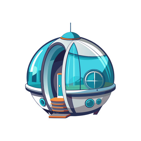 Illustration of Futuristic Pod Houseのイラスト素材