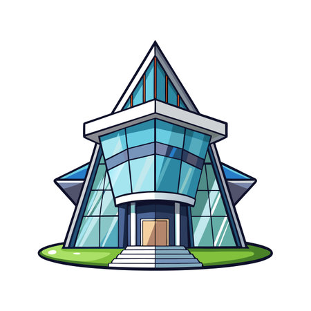 Illustration of Futuristic Skyscraper Houseのイラスト素材