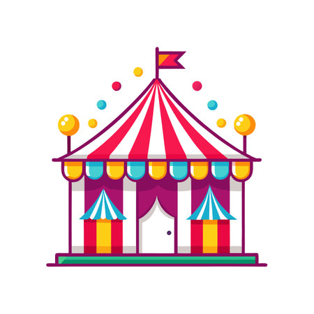 Illustration of Colorful Carnival Houseのイラスト素材