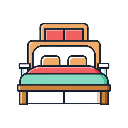 Chic Bedroom with Soft Linen Texturesのイラスト素材