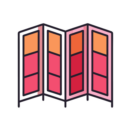 Stylish Bedroom Folding Room Divider Designのイラスト素材