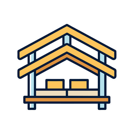 Stylish Wooden Ceiling Beams for Modern Interiorsのイラスト素材