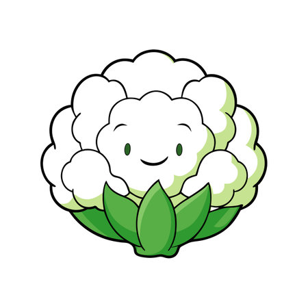 Nutritious White Cauliflower Ideal For Cookingのイラスト素材