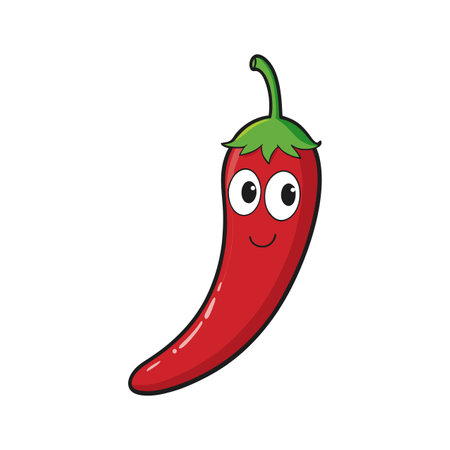 Isolated Serrano Chili Pepper Great For Mealsのイラスト素材