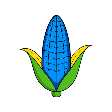 Blue Corn Fresh Ideal For Culinary Usesのイラスト素材