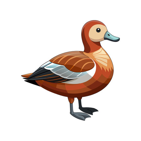 Stylish American Wigeon Illustration Designのイラスト素材