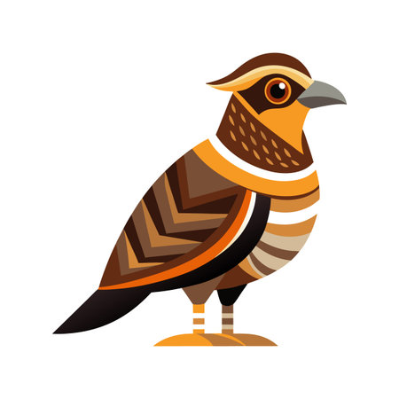 Stylish Egyptian Nightjar Bird Illustrationのイラスト素材