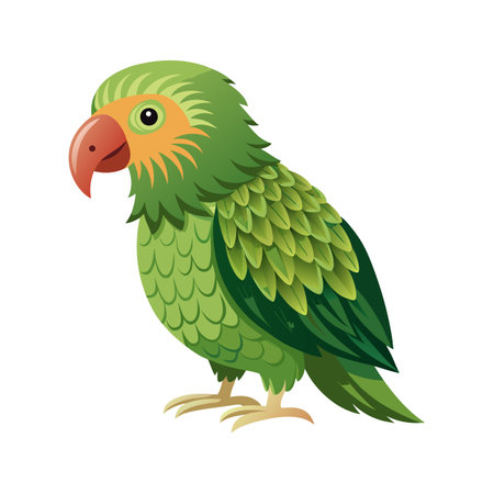 Elegant Artwork of Kakapoのイラスト素材