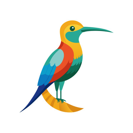 Unique Jacamar Bird Artworkのイラスト素材