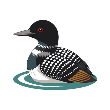 Stylish Illustration of Loonのイラスト素材