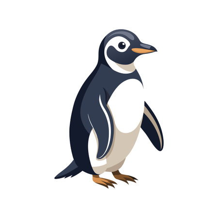 Charming Illustration of Humboldt Penguinのイラスト素材