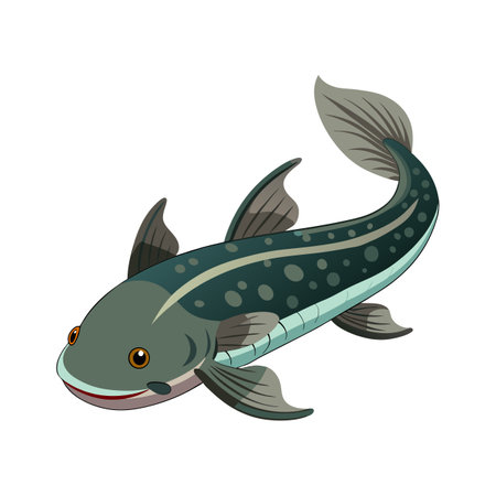 Striking Vector Art of African Lungfishのイラスト素材