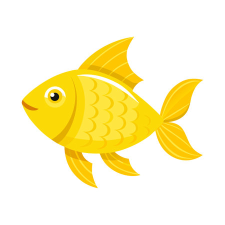 Stylish Vector Illustration of Amarillo Fishのイラスト素材