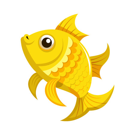 Elegant Vector Artwork of Jaune Fishのイラスト素材