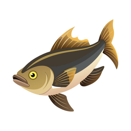 Dynamic Vector Artwork of Pacific Halibutのイラスト素材