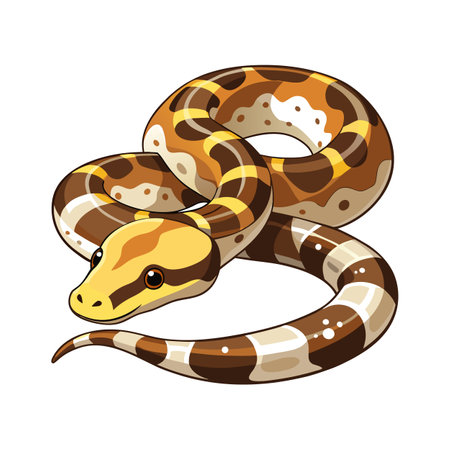 Elegant Vector Artwork of Malagasy Ground Boaのイラスト素材