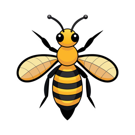 Colorful Bee Species Illustration for Education