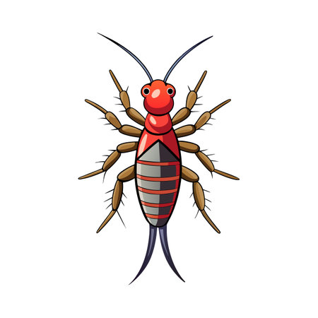 Charming Earwig Character Artのイラスト素材