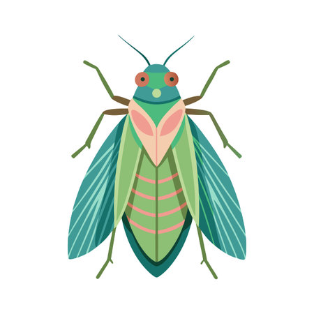 Cute Leafhopper Character for Kidsのイラスト素材