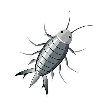Stylized Silverfish for Educational Useのイラスト素材