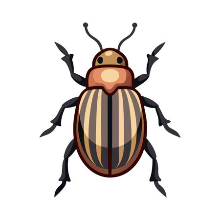 Cute Wasp on a Leafのイラスト素材