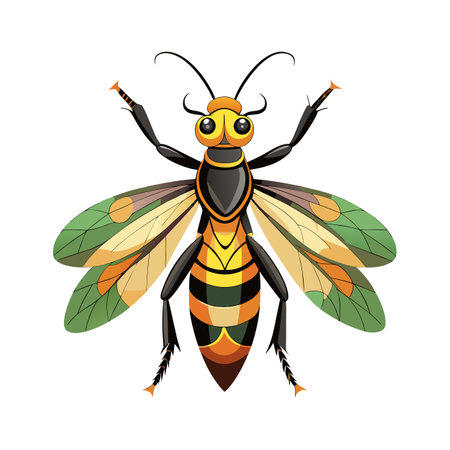 Phaneroptera Nana Artistic Vector Designのイラスト素材