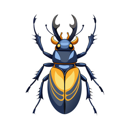 Lucanus Cervus Unique Vector Artのイラスト素材