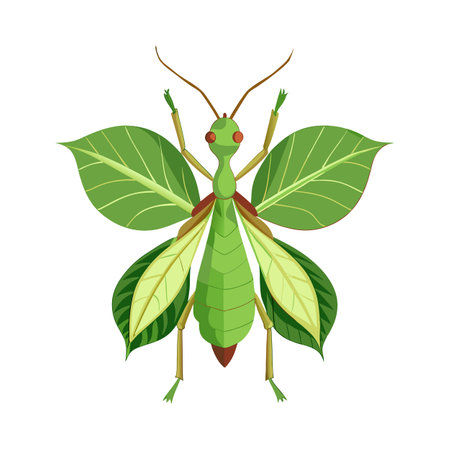 Phyllium Bioculatum Artistic Vector Designのイラスト素材