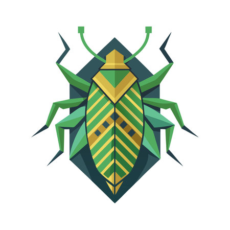 Rhombodera Basalis Artistic Vector Designのイラスト素材