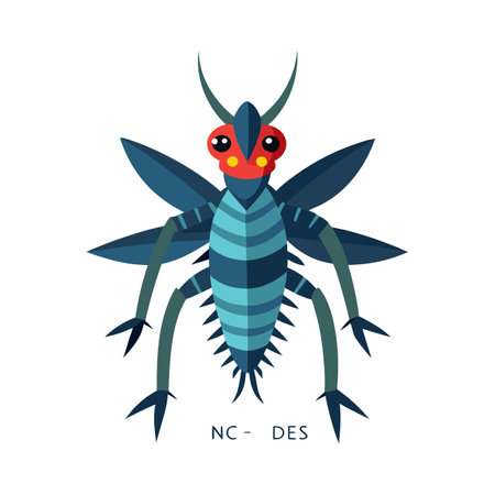 Lonchodes Brevipes Unique Vector Artのイラスト素材