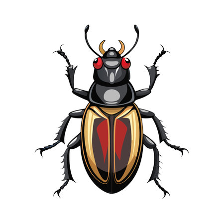 Carabus Auratus Stunning Vector Illustrationのイラスト素材