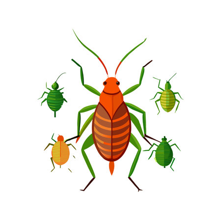 Aphids Insect Design with White Backgroundのイラスト素材