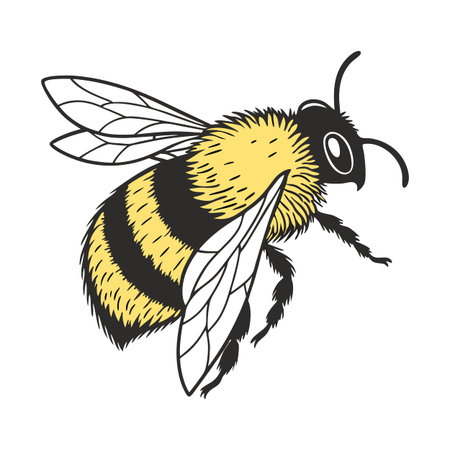 Bombus Insect Design on White Backgroundのイラスト素材