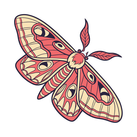 Beautiful Citheronia Regalis Designのイラスト素材