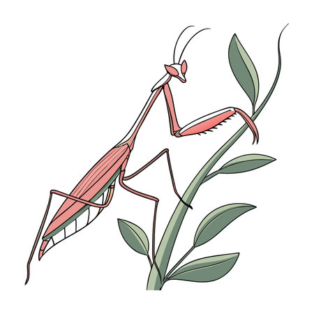 Empusa Pennata Mantis Design 1のイラスト素材