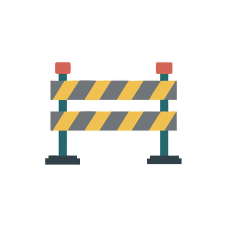 Durable Construction Site Barricade Overviewのイラスト素材