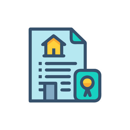 Creative Building Permit Icon for Projectsのイラスト素材