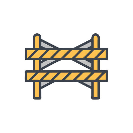 Caution Tape Icon for Construction Safetyのイラスト素材